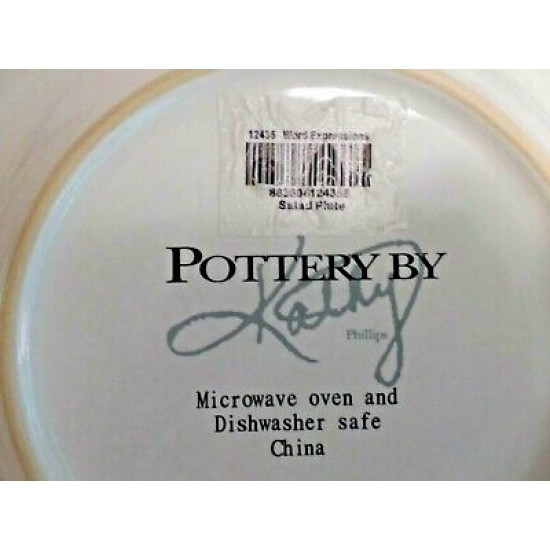 POTTERY by KATHY WORD EXPRESSIONS SERIES "dream" 2 PC. LUNCHEON/SALAD PLATE SET
