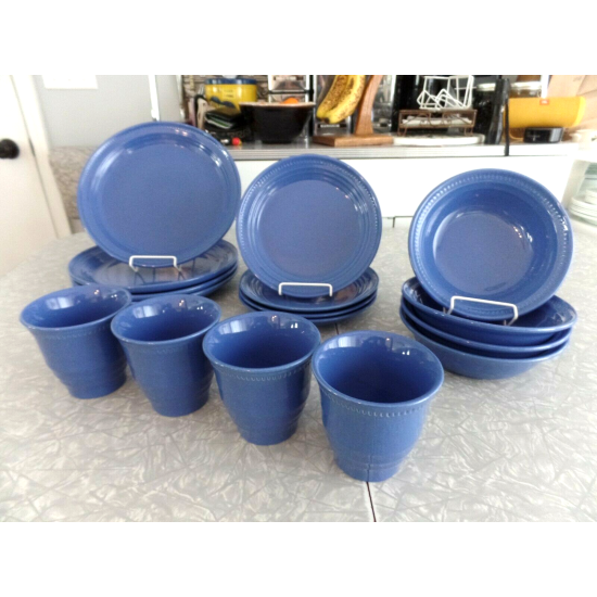 DANSK 16 PC. DINNERWARE SET in the "CRAFT COLORS" BLUEBERRY PATTERN