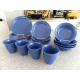 DANSK 16 PC. DINNERWARE SET in the "CRAFT COLORS" BLUEBERRY PATTERN