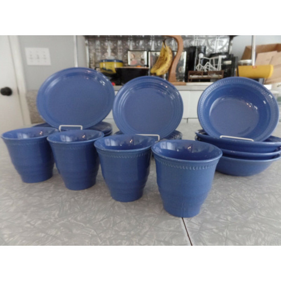 DANSK 16 PC. DINNERWARE SET in the "CRAFT COLORS" BLUEBERRY PATTERN