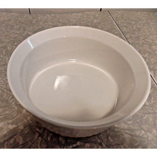 CORNINGWARE STONEWARE FRENCH WHITE 2.5 QT. ROUND CASSEROLE DISH