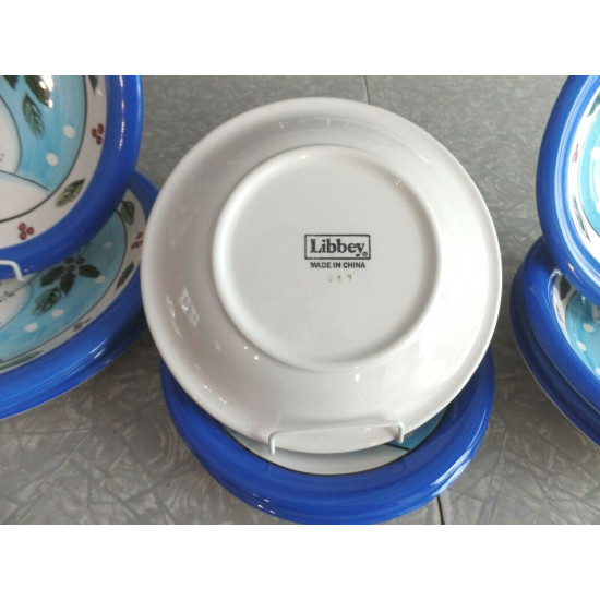 LIBBEY 12 PC. DINNERWARE SET in the HOLIDAY "SNOWMAN" PATTERN