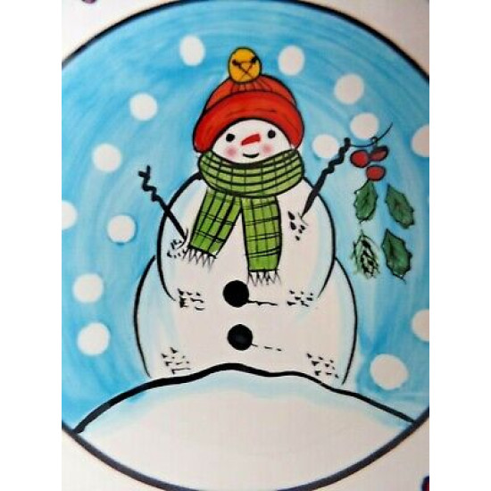 LIBBEY 12 PC. DINNERWARE SET in the HOLIDAY "SNOWMAN" PATTERN