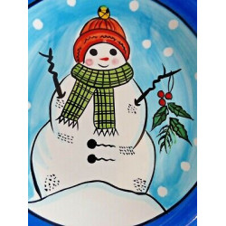 LIBBEY 12 PC. DINNERWARE SET in the HOLIDAY "SNOWMAN" PATTERN