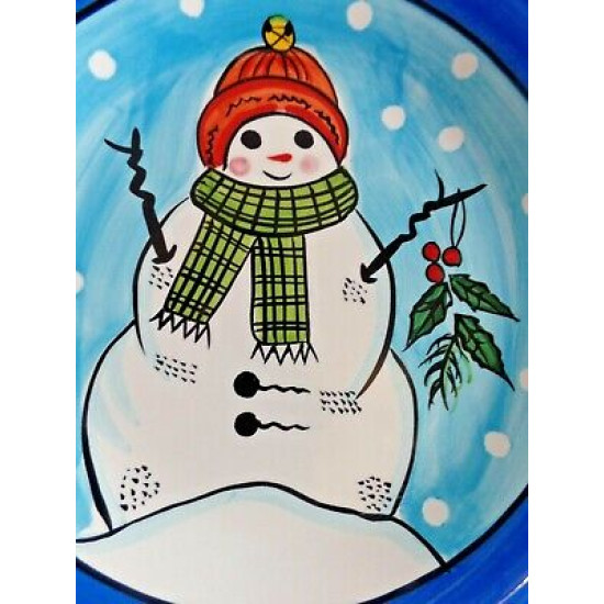 LIBBEY 12 PC. DINNERWARE SET in the HOLIDAY "SNOWMAN" PATTERN