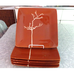 BAUM "AUTUMN BRANCH" PATTERN 6 PC. SALAD/LUNCHEON PLATE SET