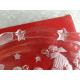 MIKASA "HOLIDAY LIGHTS" FROSTED GLASS ANGEL CANDY DISH