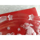 MIKASA "HOLIDAY LIGHTS" FROSTED GLASS ANGEL CANDY DISH