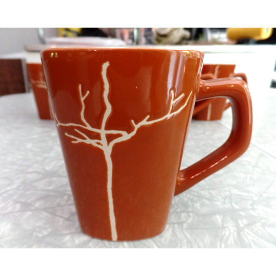 BAUM "AUTUMN BRANCH" PATTERN 6 PC. SQUARE COFFEE/TEA MUG SET