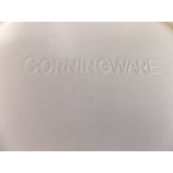 4 PC. CORNINGWARE STONEWARE FRENCH WHITE 1.5 QT. ROUND CASSEROLE SET W/LIDS