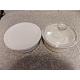 4 PC. CORNINGWARE STONEWARE FRENCH WHITE 1.5 QT. ROUND CASSEROLE SET W/LIDS