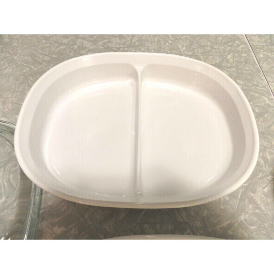 CORNING WARE "FRENCH WHITE" 6 PC. OVATE CASSEROLE BAKEWARE SET
