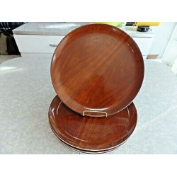 PIER1 IMPORTS "DOLOMITE" WOOD GRAIN PATTERN EXTRA LARGE ROUND SERVING PLATTER