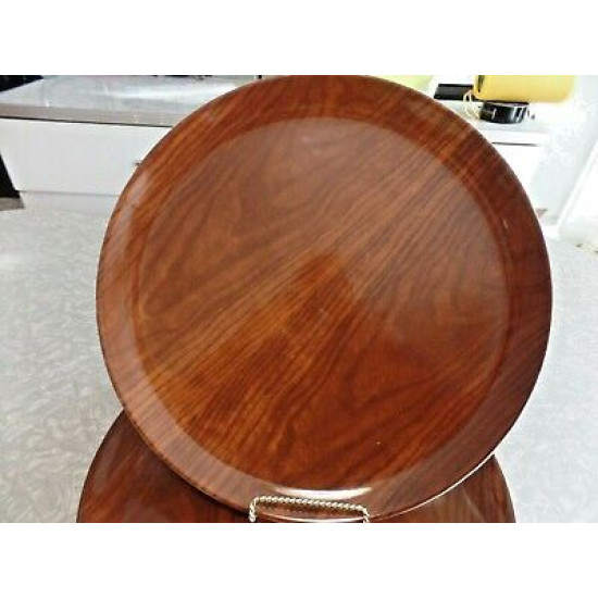 PIER1 IMPORTS "DOLOMITE" WOOD GRAIN PATTERN EXTRA LARGE ROUND SERVING PLATTER