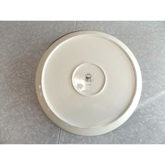 PIER1 IMPORTS "DOLOMITE" WOOD GRAIN PATTERN EXTRA LARGE ROUND SERVING PLATTER