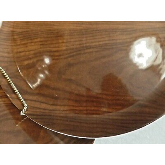 PIER1 IMPORTS "DOLOMITE" WOOD GRAIN PATTERN EXTRA LARGE ROUND SERVING PLATTER