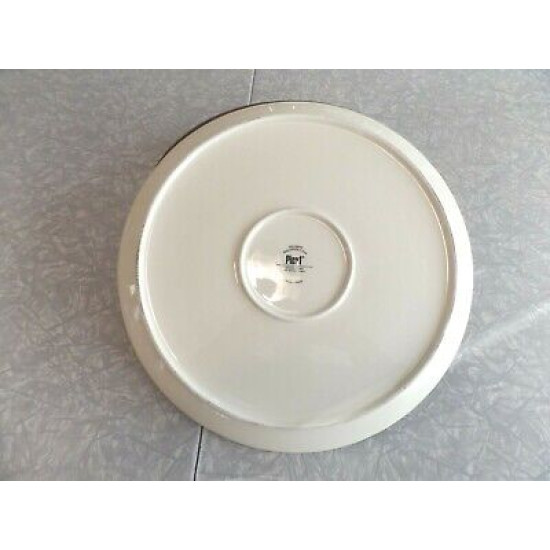 PIER1 IMPORTS "DOLOMITE" WOOD GRAIN PATTERN EXTRA LARGE ROUND SERVING PLATTER