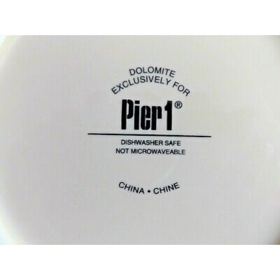 PIER1 IMPORTS "DOLOMITE" WOOD GRAIN PATTERN EXTRA LARGE ROUND SERVING PLATTER