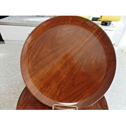 PIER1 IMPORTS "DOLOMITE" WOOD GRAIN PATTERN EXTRA LARGE ROUND SERVING PLATTER