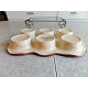 TEMPTATIONS PRESENTABLE OVENWARE by TARA ORANGE"FLORAL LACE" MUFFIN BAKER & RACK
