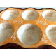 TEMPTATIONS PRESENTABLE OVENWARE by TARA ORANGE"FLORAL LACE" MUFFIN BAKER & RACK