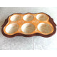 TEMPTATIONS PRESENTABLE OVENWARE by TARA ORANGE"FLORAL LACE" MUFFIN BAKER & RACK