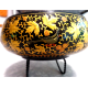 BEAUTIFUL VTG. ALI-BROTHERS HASSANABAD KASHMIR,INDIA HANDMADE WOOD & BRASS BOWL