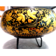 BEAUTIFUL VTG. ALI-BROTHERS HASSANABAD KASHMIR,INDIA HANDMADE WOOD & BRASS BOWL