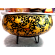 BEAUTIFUL VTG. ALI-BROTHERS HASSANABAD KASHMIR,INDIA HANDMADE WOOD & BRASS BOWL