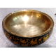 BEAUTIFUL VTG. ALI-BROTHERS HASSANABAD KASHMIR,INDIA HANDMADE WOOD & BRASS BOWL
