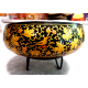 BEAUTIFUL VTG. ALI-BROTHERS HASSANABAD KASHMIR,INDIA HANDMADE WOOD & BRASS BOWL