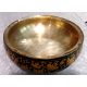 BEAUTIFUL VTG. ALI-BROTHERS HASSANABAD KASHMIR,INDIA HANDMADE WOOD & BRASS BOWL
