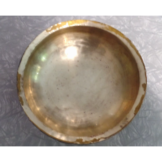 BEAUTIFUL VTG. ALI-BROTHERS HASSANABAD KASHMIR,INDIA HANDMADE WOOD & BRASS BOWL