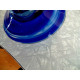 ARTISAN COBALT BLUE HAND BLOWN GLASS 4 PC.PARFAIT STYLE FLUTE DRINKING GLASSES