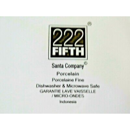 NEW 222 FIFTH "SANTA COMPANY" 6 PC. DINNERWARE in the "GINGERBREAD MAN" PATTERN