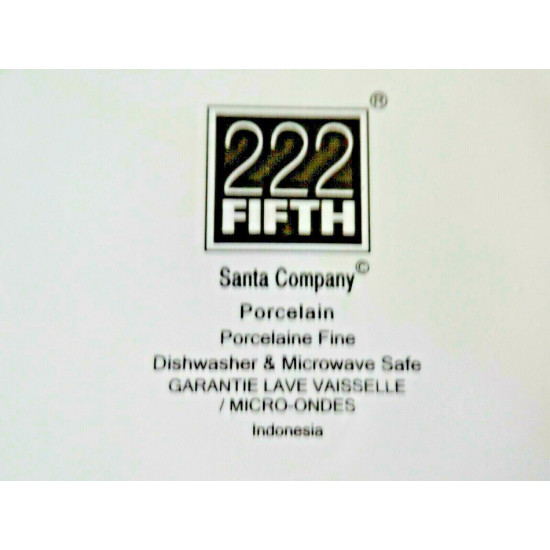 NEW 222 FIFTH "SANTA COMPANY" 6 PC. DINNERWARE in the "GINGERBREAD MAN" PATTERN