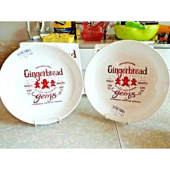 NEW 222 FIFTH "SANTA COMPANY" 6 PC. DINNERWARE in the "GINGERBREAD MAN" PATTERN