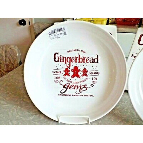 NEW 222 FIFTH "SANTA COMPANY" 6 PC. DINNERWARE in the "GINGERBREAD MAN" PATTERN