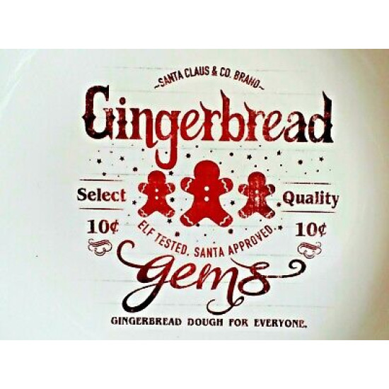 NEW 222 FIFTH "SANTA COMPANY" 6 PC. DINNERWARE in the "GINGERBREAD MAN" PATTERN