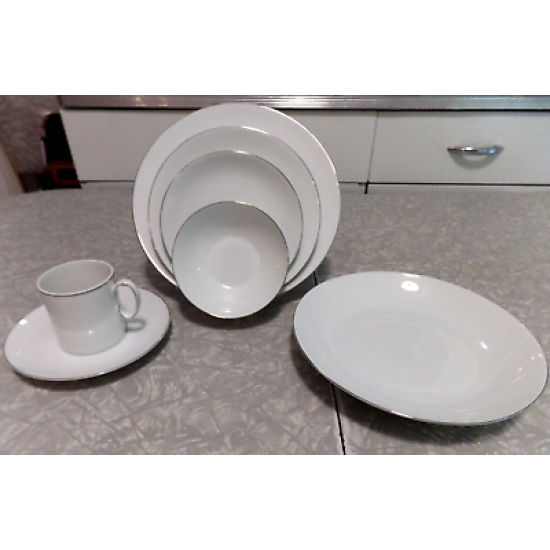 THOMAS FINE CHINA GERMANY (7) PC. PLACE SETTING in MEDALLION THIN PLATINUM 745