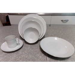 THOMAS FINE CHINA GERMANY (7) PC. PLACE SETTING in MEDALLION THIN PLATINUM 745