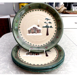 SONOMA LIFE-STYLE "LODGE" PATTERN 3 PC. DINNER PLATE SET