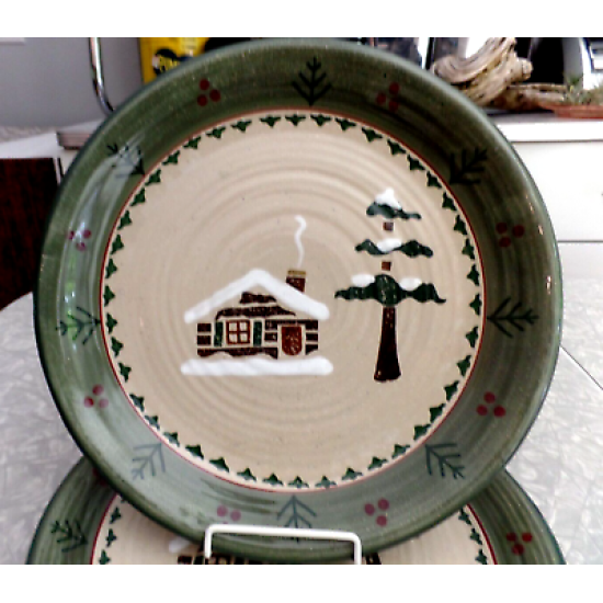 SONOMA LIFE-STYLE "LODGE" PATTERN 3 PC. DINNER PLATE SET