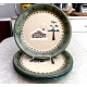 SONOMA LIFE-STYLE "LODGE" PATTERN 3 PC. DINNER PLATE SET
