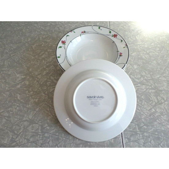 SAVOIR VIVRE OVEN - TABLE RIMMED SOUP BOWL in the "SPRING FANTASY" PATTERN LEA01