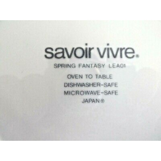SAVOIR VIVRE OVEN - TABLE RIMMED SOUP BOWL in the "SPRING FANTASY" PATTERN LEA01