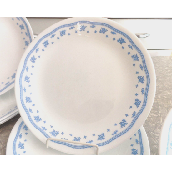 CORELLE  "MORNING BLUE"  PATTERN 11 PC. DINNERWARE SET # REALLY NICE #