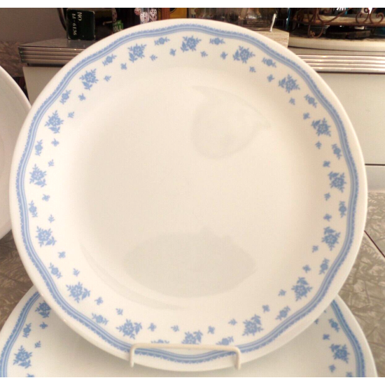 CORELLE  "MORNING BLUE"  PATTERN 11 PC. DINNERWARE SET # REALLY NICE #