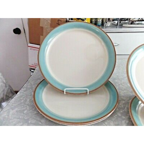 CORELLE 6 PC. DINNERWARE SET in the VERY RARE SANDSTONE "BAYSCAPE" PATTERN