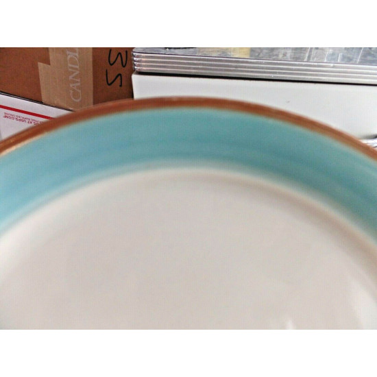CORELLE 6 PC. DINNERWARE SET in the VERY RARE SANDSTONE "BAYSCAPE" PATTERN